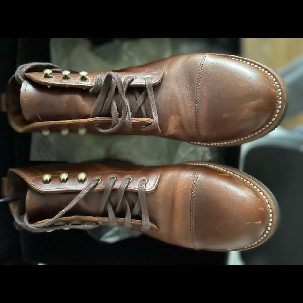 J.crew men’s Kenton Leather cap-toe boots